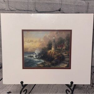 SEALED Thomas Kinkade 8x10 Matted Print "The Light Of Peace" 2006 w COA